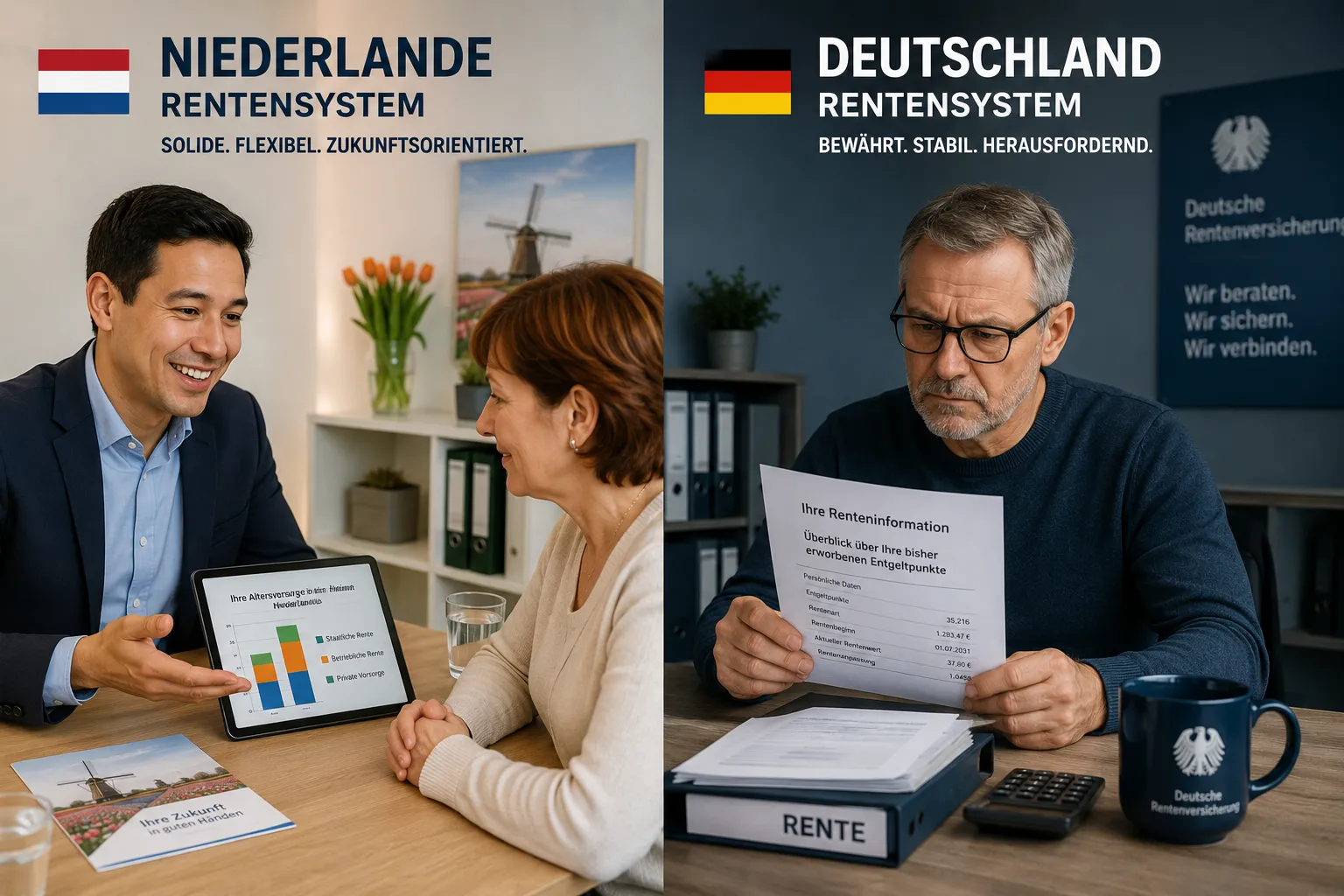 Niederlande vs. Deutschland: Rentenvergleich